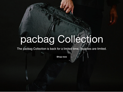 My pacbag adobe xd design adobe xd designer bag bags cms development shopify shopify design shopify development travel bag visual design
