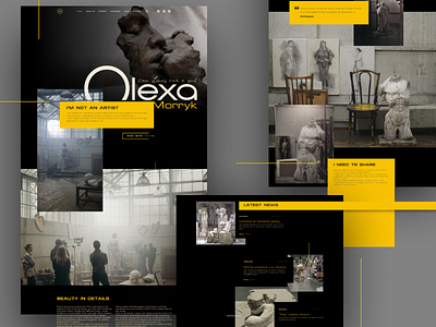 Homepage of sculptor's website