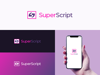 SUPER SCRIPT design logo modern design technology