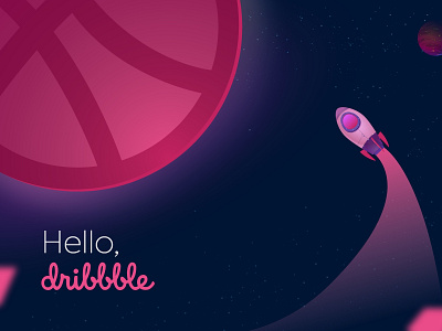 Hello Dribbble! branding design graphic design illustration logo typography ui ux vector