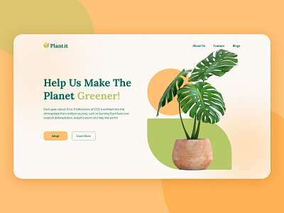 Plant it Landing Page concept figma landing page plants plants website practice save earth ui ui ux website