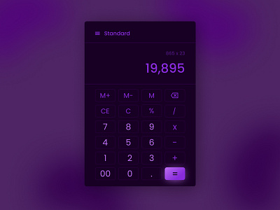 Daily UI Challenge 4 - Calculator calculator challenge dailyui design figma graphic design learning thinking ui uiux xd