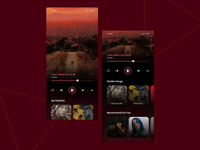 Daily UI Challenge - 009 - Music Player app application challenge covers dailyui day9 figma figma design learning mobile device music music player player songs ui uidesign uiux uxdesign