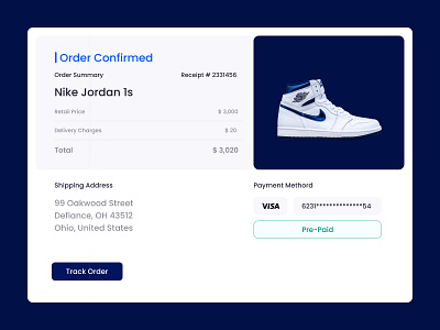 Daily UI Challenge - 017 - Email Receipt