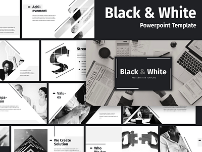 Black & White - Business Presentation Template agency business company corporate design google slides graphic design interaction key keynote minimalist powerpoint pptx presentation presentation template template