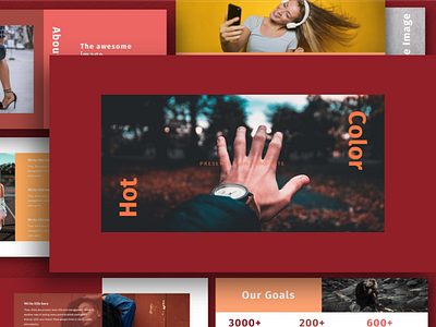 Hot Color Presentation Template