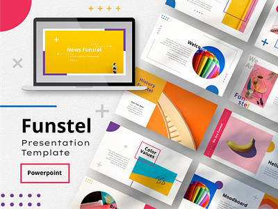 Funstel Presentation Template agency business company corporate design fun google slides graphic design interaction key keynote modern pastel color powerpoint pptx presentation presentation template style organic template