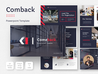 Comback Business Presentation Template agency business company corporate design google slides graphic design interaction key keynote modern powerpoint pptx presentation presentation template style organic template