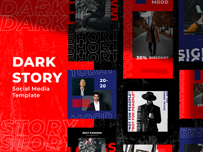 Dark Story Instagram Template agency business company corporate dark design feed graphic design instagram instagram template interaction modern photoshop psd story story feed story instagram template urban