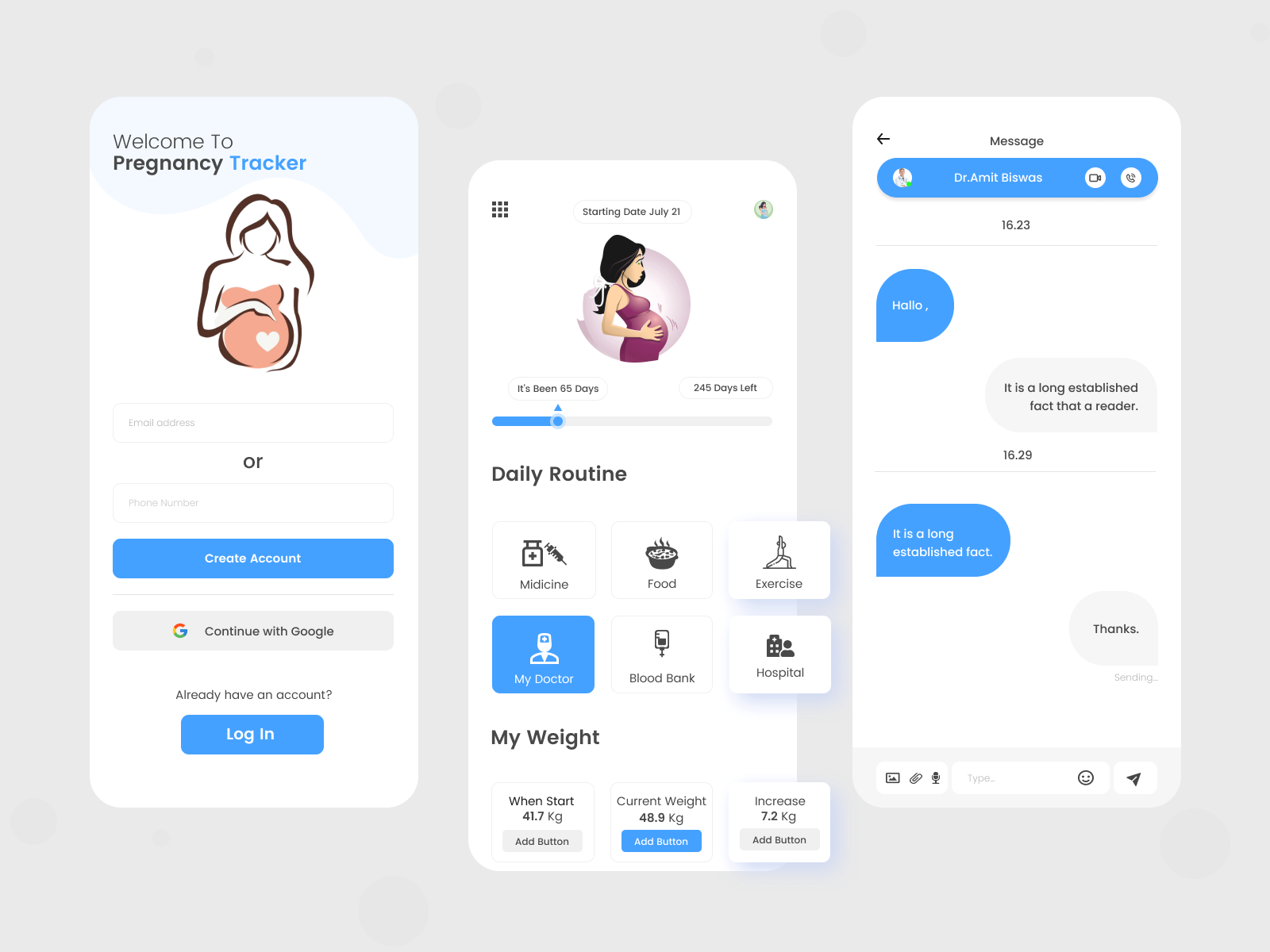 Pregnancy Tracker App Design Concept 😊 by Amit Biswas✪ on Dribbble