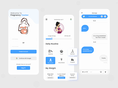 Pregnancy Tracker App Design Concept 😊