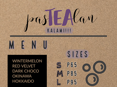 Milk Tea Menu