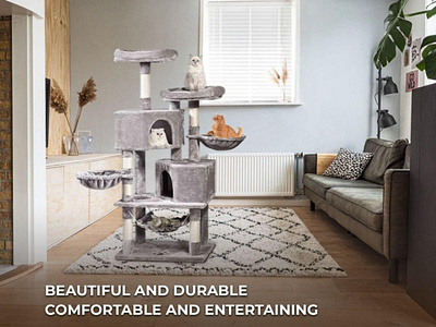 Amazon Design - Cat tree amazon amazon listing design cats design graphic design image editing images lifestyle illustration pets petshop photo edit photo editing