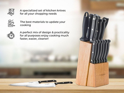 Amazon Product Listing Design - Knives Set