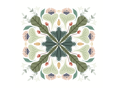 Grandma flower illustration pattern