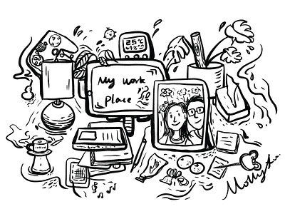 My desktop home illustration
