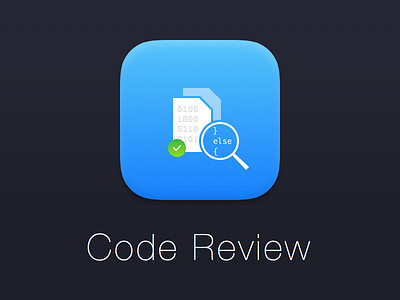 Code Review Icon app blue code icon ios ipad iphone review simple xcode