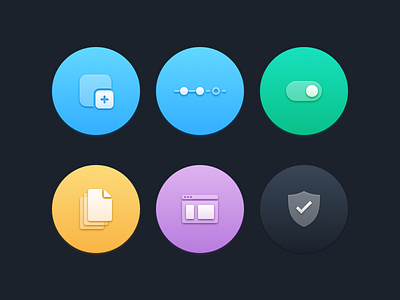 Icons colors gradient icon puuurty slick