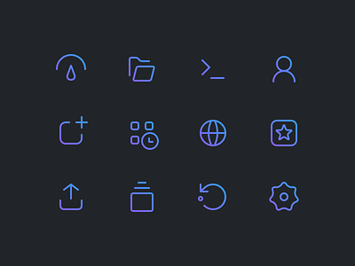 Menu Icons clean control panel gradient icon minecraft outline server stroke