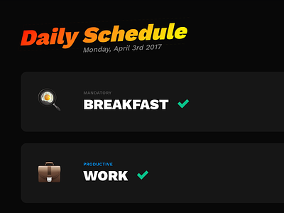 Daily Schedule calendar clean schedule web