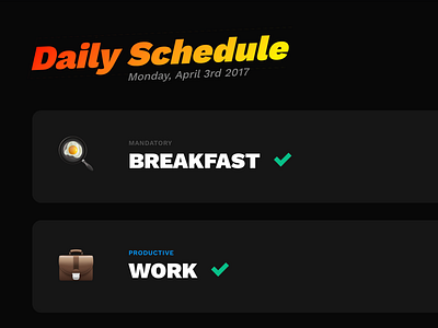 Daily Schedule