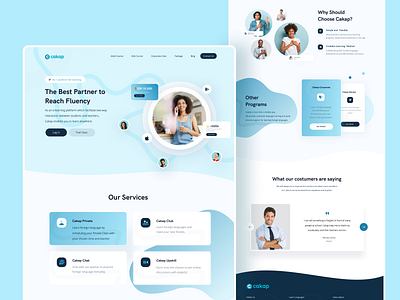 Cakap Landing Page Redesign clean ui landingpage ui uiuxdesign web design web ui webs website