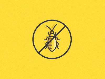 bug defense bug icon vector yellow