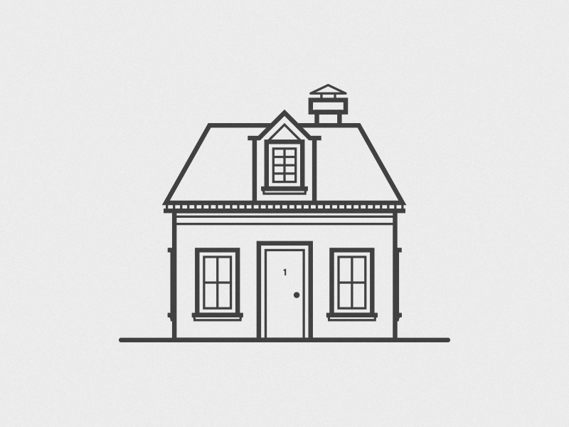 clap on, clap off architecture blue house illustration vector wood