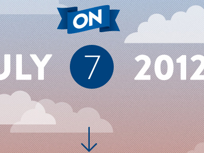 Save The Date - Clouds blue sky ribbon clouds brandon grotesque