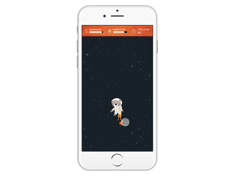 Laika - The Space Dog iOS game concept app cartoon design game interaction principle prototype space ui