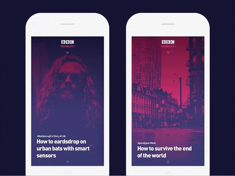 BBC News mobile app concept animation app design iphone layout magazine mobile app news principle prototype ui ux