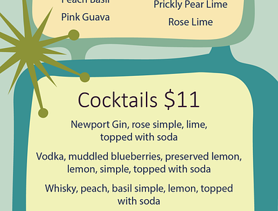 Web Bar Cocktails bar bright design graphic design menu restaurant vector
