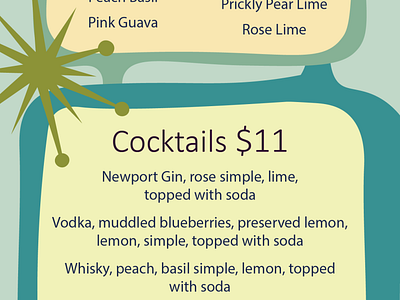Web Bar Cocktails bar bright design graphic design menu restaurant vector