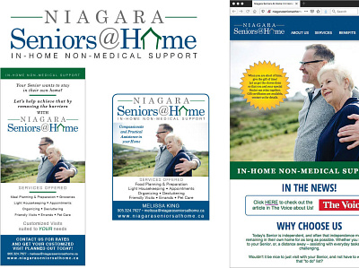Niagara Seniors At Home advertising design advertising flyer branding logo logo design typography web design
