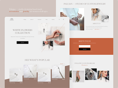 Landing e-shop Palujan design e commerce e shop landing landingpage minimalistic ui ux