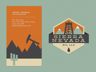 Sierra Nevada business card cactus desert identity logo mountains oil sierra nevada