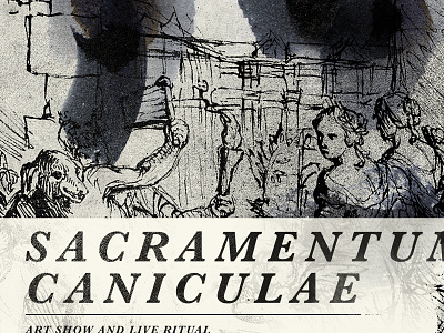 Sacramentum Caniculae art show dog esoteric etching evil ink occult ritual sirius