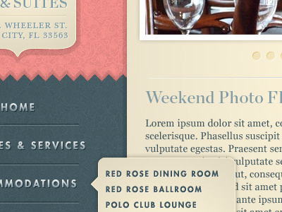 Red Rose Inn green hotel inn pink web website