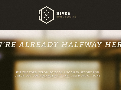 Hive 8 logo (WIP) branding geometry hexagon hive 8 hotel identity logo mark neutraface neutraface slab type