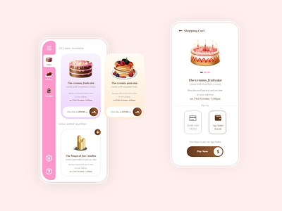 Online Cakeshop App UI