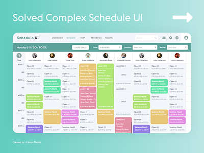 Schedule Web Application UI complex ui problem solving schedule app scheduler web uiux