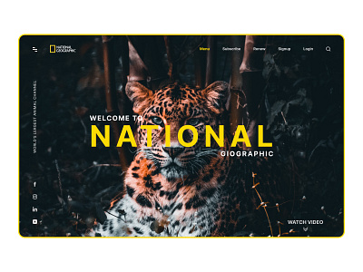 National Geographic Website Landing Page Design