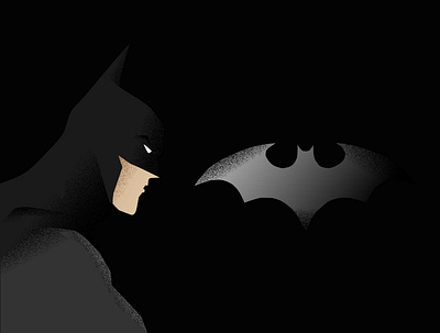 Batman in The Dark design illustration