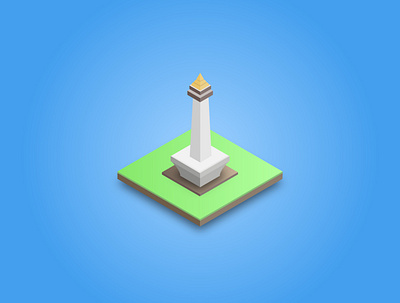 Monas illustration isometric