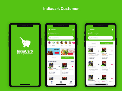 IndiaCart Customer app UI android app branding design ios ios app ios14 ui uidesign uiux ux uxdesign uxui
