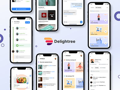 Delightree - Mobile App app branding company design employee management support ui uidesign uiux ux