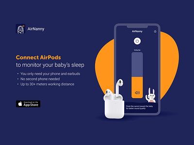 App AirNanny airpods baby baby monitor