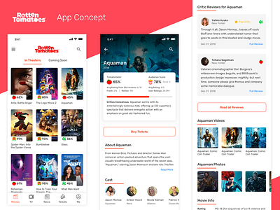 Rotten Tomatoes App Concept concept movie movie app review rotten tomatoes