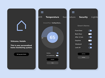 Daily UI 021 021 dailyui dailyuichallenge home monitoring dashboard practice prompt ui