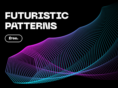 Futuristic Patterns - Free Figma Resource art branding component dark design figma free freebie future glitch illustration loop ui vector wave